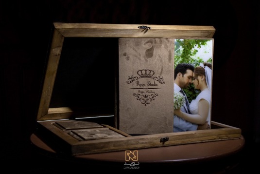 باکس آلبوم چوبی 2 آلبوم عکسدار چوبی